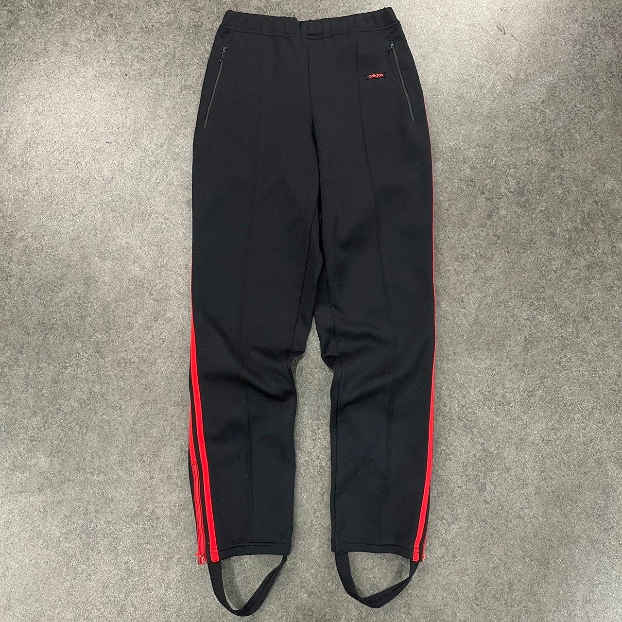 80s Vintage ADIDAS DESCENTE W.GERMANY Track Pants Black/Red 