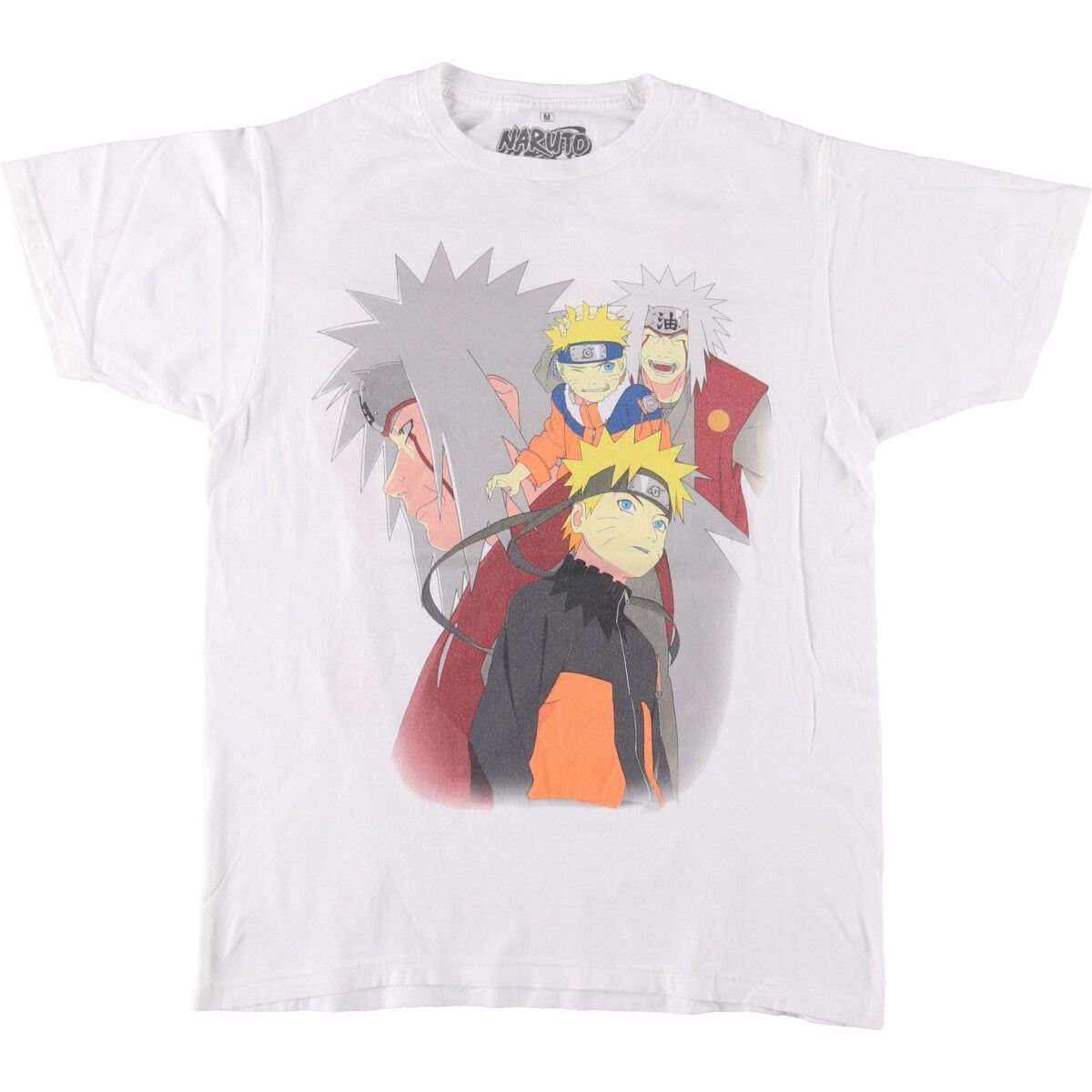 古着 NARUTO SHIPPUDEN ナルト疾風伝 うずまきナルト うちはサスケ アニメ キャラクタープリントTシャツ メンズM相当|eaa543266