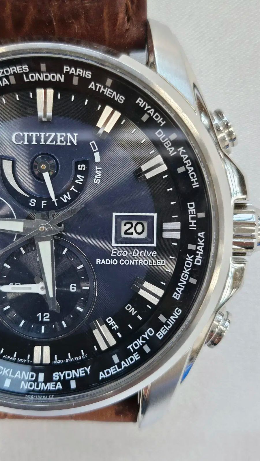 CITIZEN シチズン H 820 ー s 092035 エコドライブ ラジオコントロール 時計