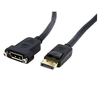 StarTech.com 91cm 20ピンDisplayPort延長ケーブル パネルマウント型 オス|メス DPPNLFM3