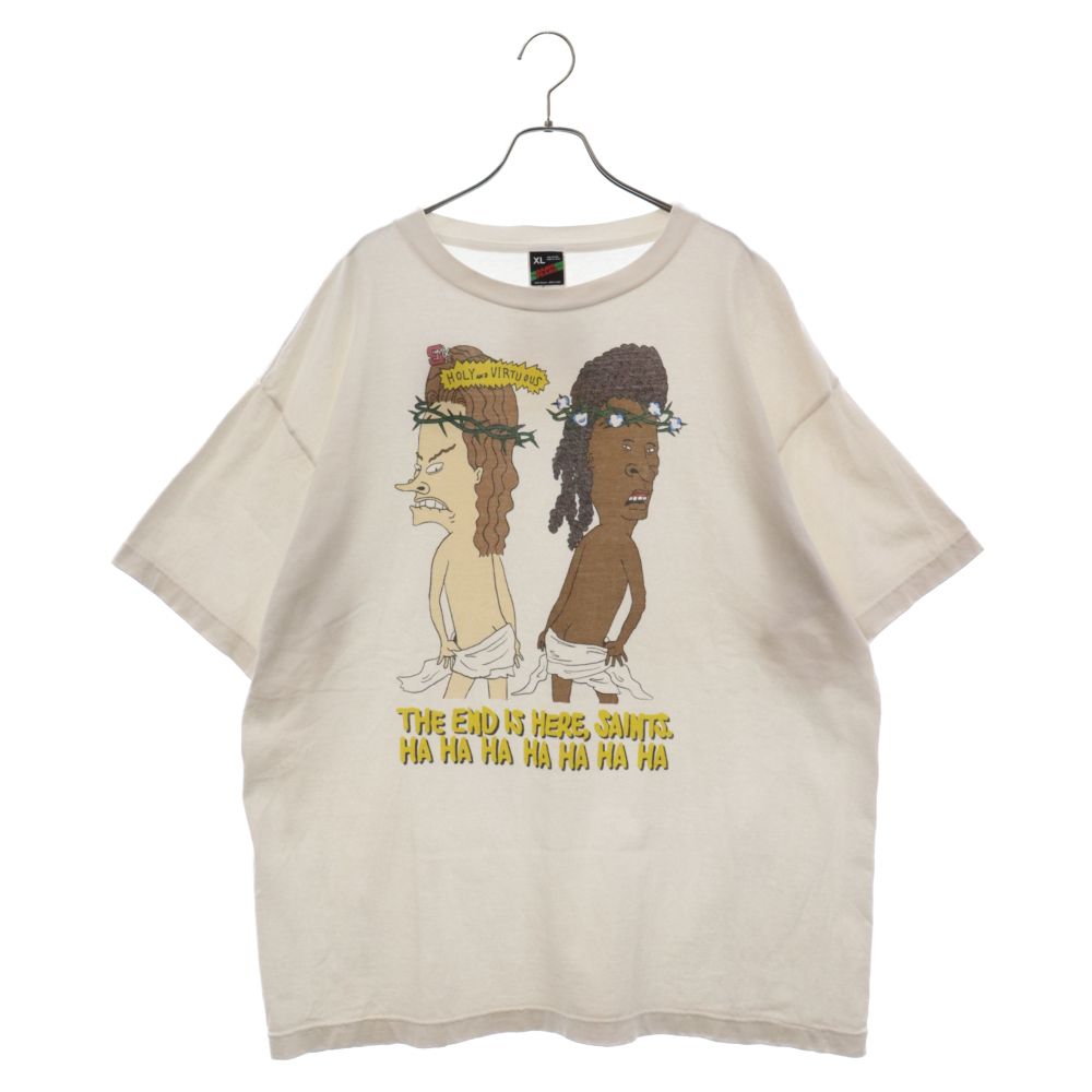 SAINT MICHAEL (セントマイケル) 23AW DENIMTEARS HLYu0026VIRTS TEE ×デニムティアーズ キャラクター プリント 半袖Tシャツ カットソー ホワイト SM-A23-0000-C22