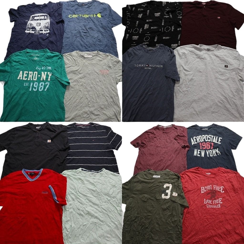 古着卸 ブランドMIX 半袖Tシャツ 16枚セット メンズ Ｌ |XL ディッキーズ バンズ ラアングラー 古着 NA2697