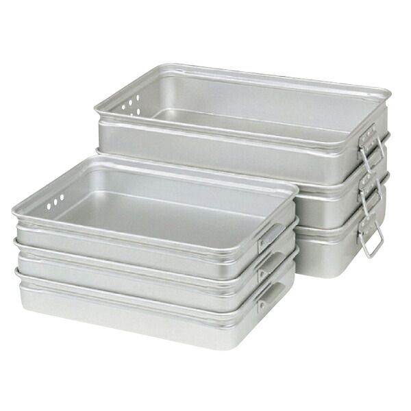 AKAOアカオアルミ手付番重（板取手） 小80 2個セット AKAOアカオアルミ