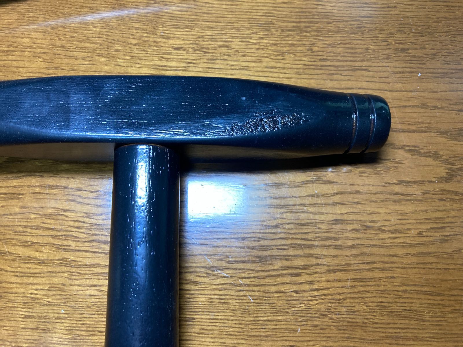 木製トンファー 2本セット 傷あり 赤樫 丸型 武術 空手 カンフー（黒