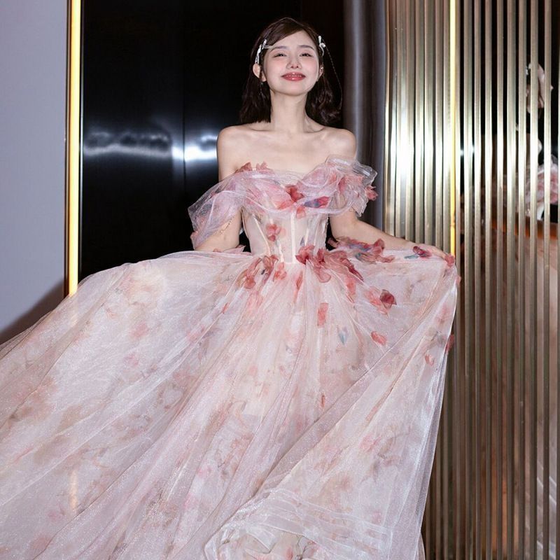 送料無料 一字肩ロングドレス 感 演奏会 声楽 発表会 パーティー用ワンピース レディース フォーマル夏 WP今だけ 109 WWW_SMP1DAWEKUDUS_SCH_ID