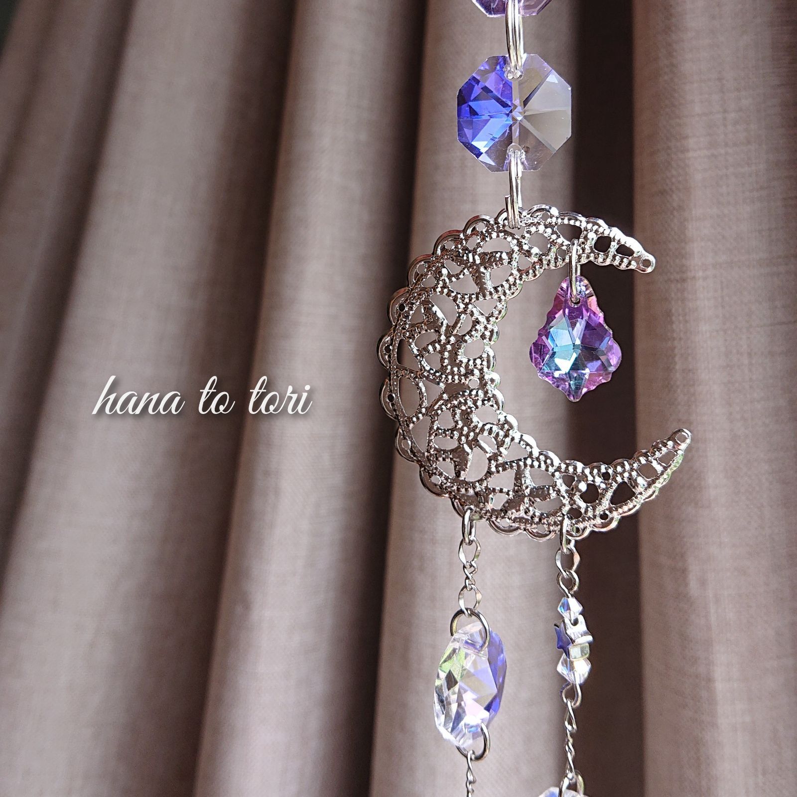 月と雨の雫サンキャッチャー シルバー - メルカリ