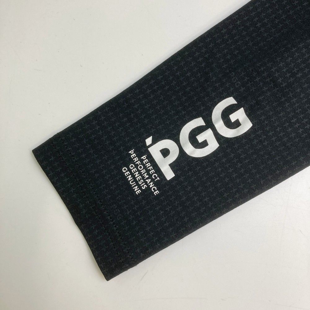 サイズ：5 PGG PEARLY GATES パーリーゲイツ  袖ロゴ ハイネック 長袖Tシャツ 総柄 ブラック系 [240101438135] ゴルフウェア メンズ ストスト サイズ：5 PGG PEARLY GATES パーリーゲイツ 袖ロゴ ハイネック