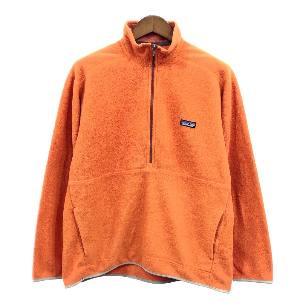 patagonia パタゴニア SYNCHILLA シンチラ ハーフジップ フリースジャケット アウトドア オレンジ (レディース L) 中古 古着  Q9125