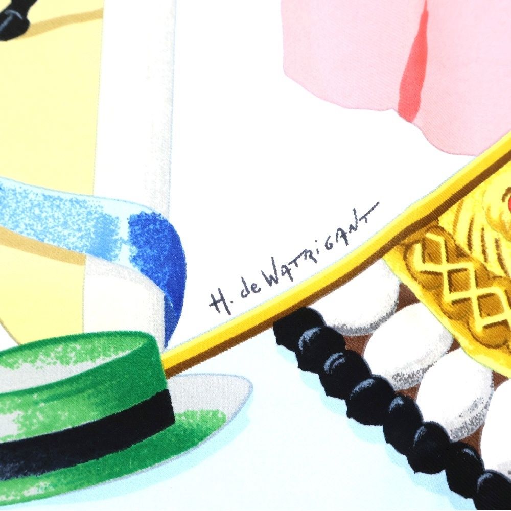 HERMES (エルメス) カレ90 闘牛場 PLAZA DE TOROS シルク ライトブルー