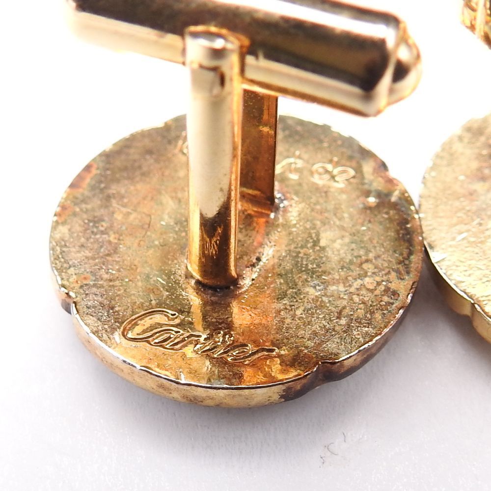 Cartier カルティエ 2Cロゴ オーバルカフス 金×黒 ヴィンテージ