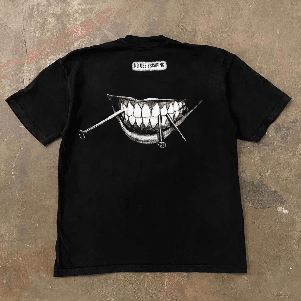 y2k girl terror opium graphic print t-shirt 00s - メルカリ