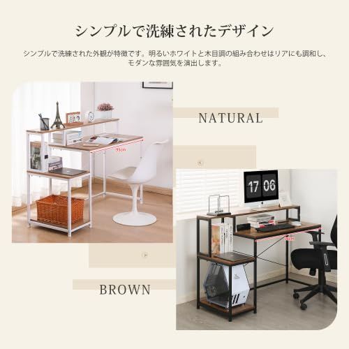 机 ゲーミングデスク コンセント付き L字 棚 学習机 勉強机 シンプル PCデスク おしゃれ 在宅ワーク 平机 ワークデスク パソコンデスク オフィスデスク 書斎机 学習デスク 事務机 MARWIL-DEMENAGEMENTS_CH