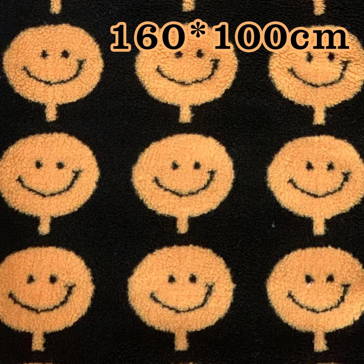 笑顔柄 ソフトフリース ボア ハンドメイド 可愛い 素材 材料 DIY ふわふわ