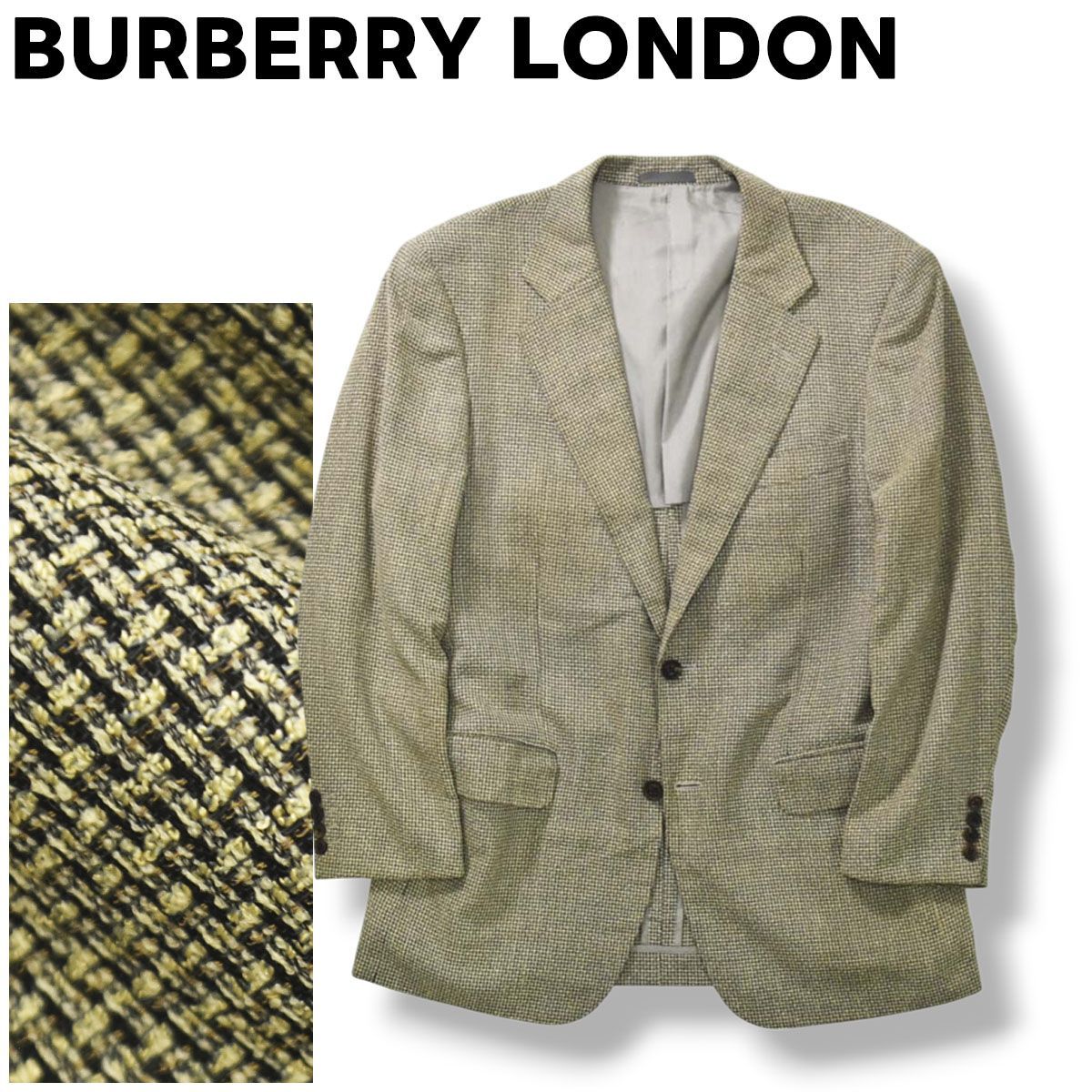 高級】 バーバリー ロンドン BURBERRY LONDON シルク混 2B シングル 