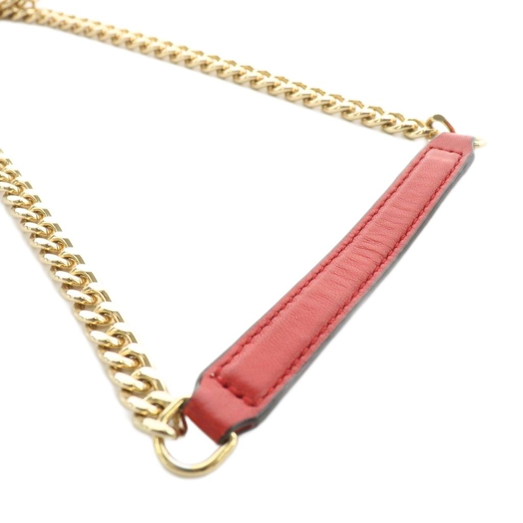 美品　マイケルコース　ショルダーバッグ　チェーン　レッド　ストライプ　s23 Michael Kors マイケルコース ストライプ MKシグネチャー