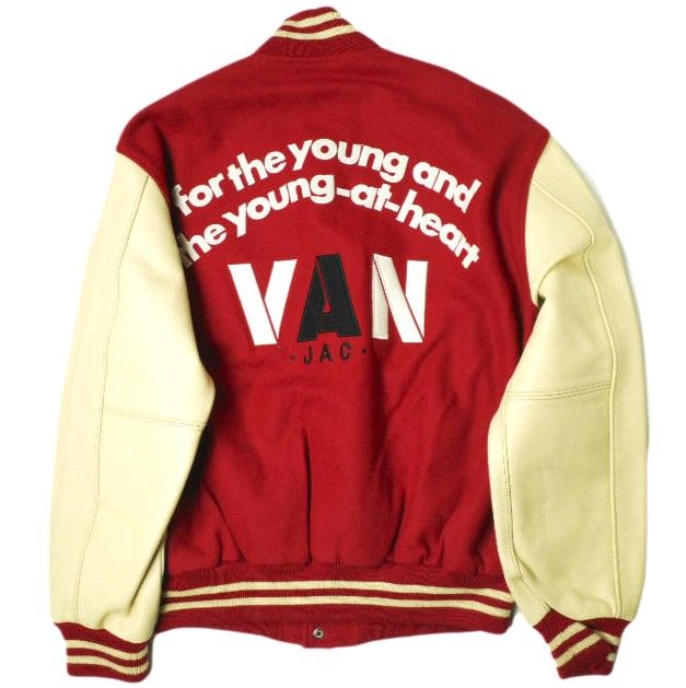 VAN JACKET INC. ヴァンヂャケット 日本製 袖レザースタジャン