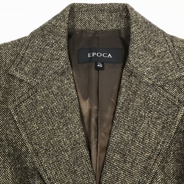 EPOCA エポカ 上質ツイードジャケット ブラック 40 美品