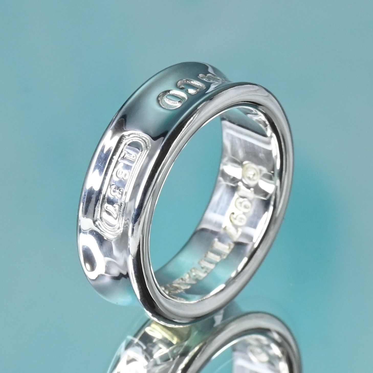 ティファニー　ナローリング　指輪　18.5号　研磨済み　1837 TIFFANY TIFFANY&Co.（ティファニー） 1837 ナロー 2P ダイヤモンド リング