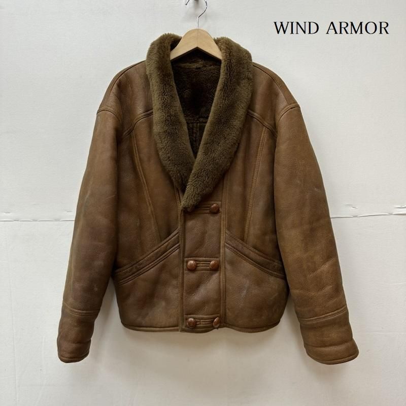 WIND ARMOR ショールカラー レザー ムートン ボア ジャケット - メルカリ