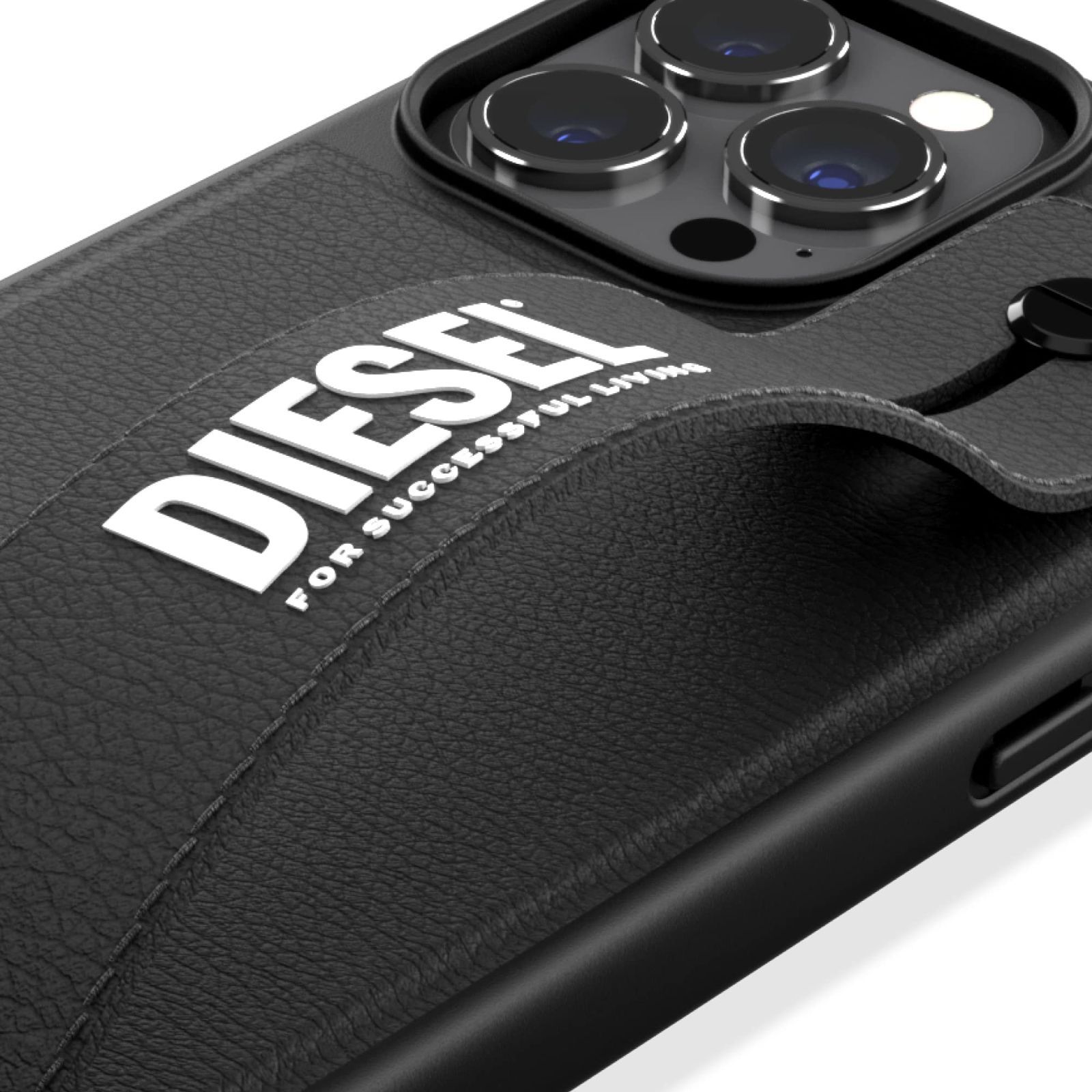 DIESEL iPhone13promax ケース レザー ハンドストラップ ス