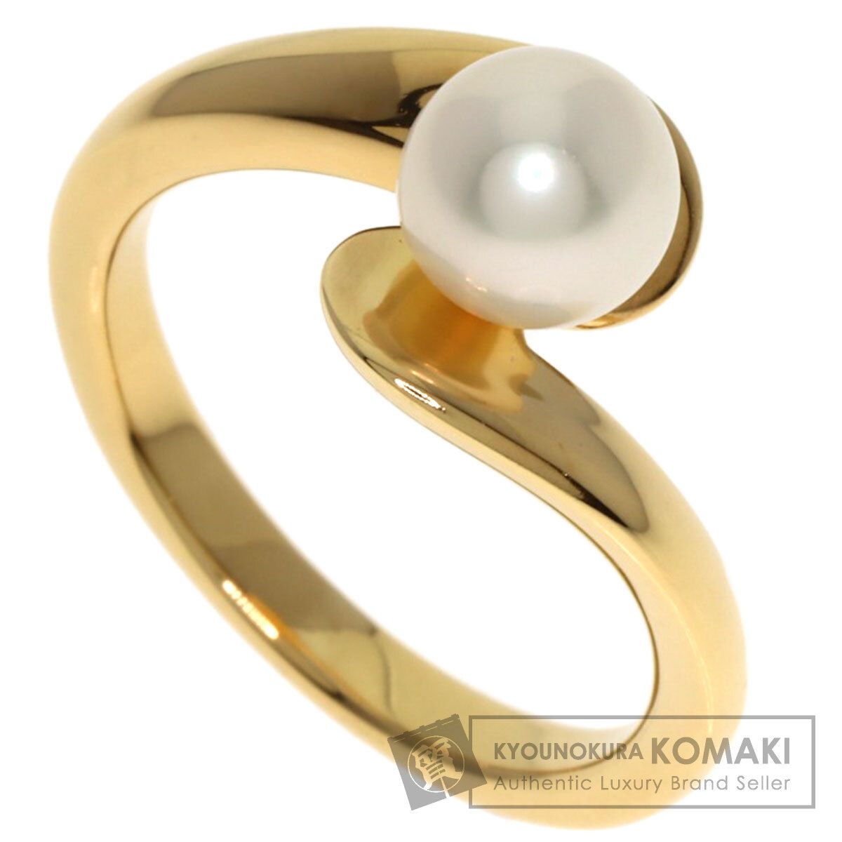 MIKIMOTO ミキモト パール 真珠 リング 指輪 K18YG レディース