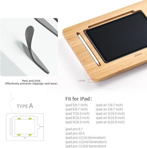 なタブレットスタンド 鉛筆-充電ケーブルスロット付き