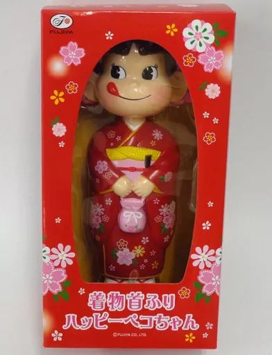 中古】フィギュア 着物首振りハッピーペコちゃん(赤) 「ペコちゃん