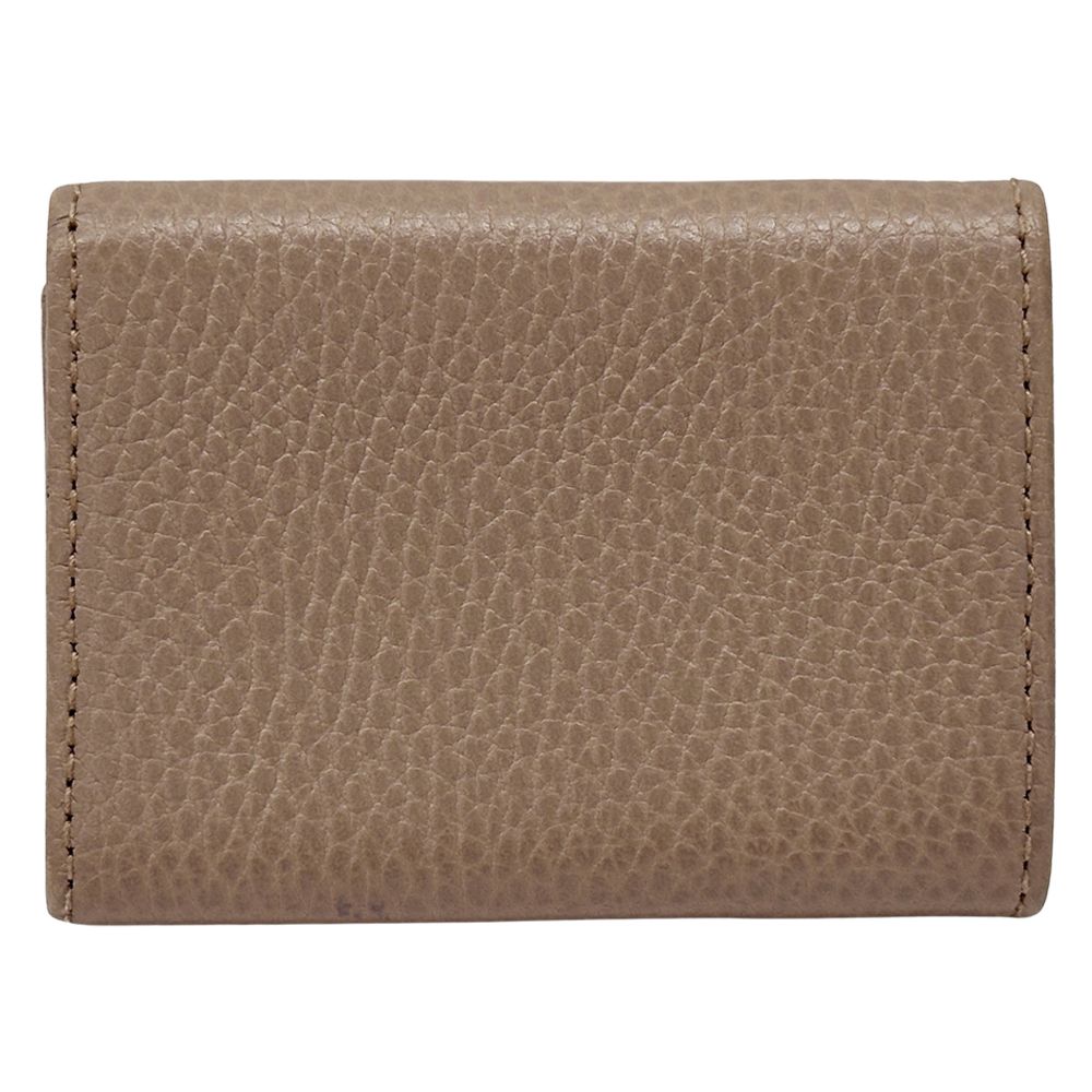 美品　グッチ　GUCCI 三つ折り財布　GGマーモント　レザー　ピンクベージュ GUCCI グッチ GGマーモント 三つ折り財布 ピンクベージュ レザー