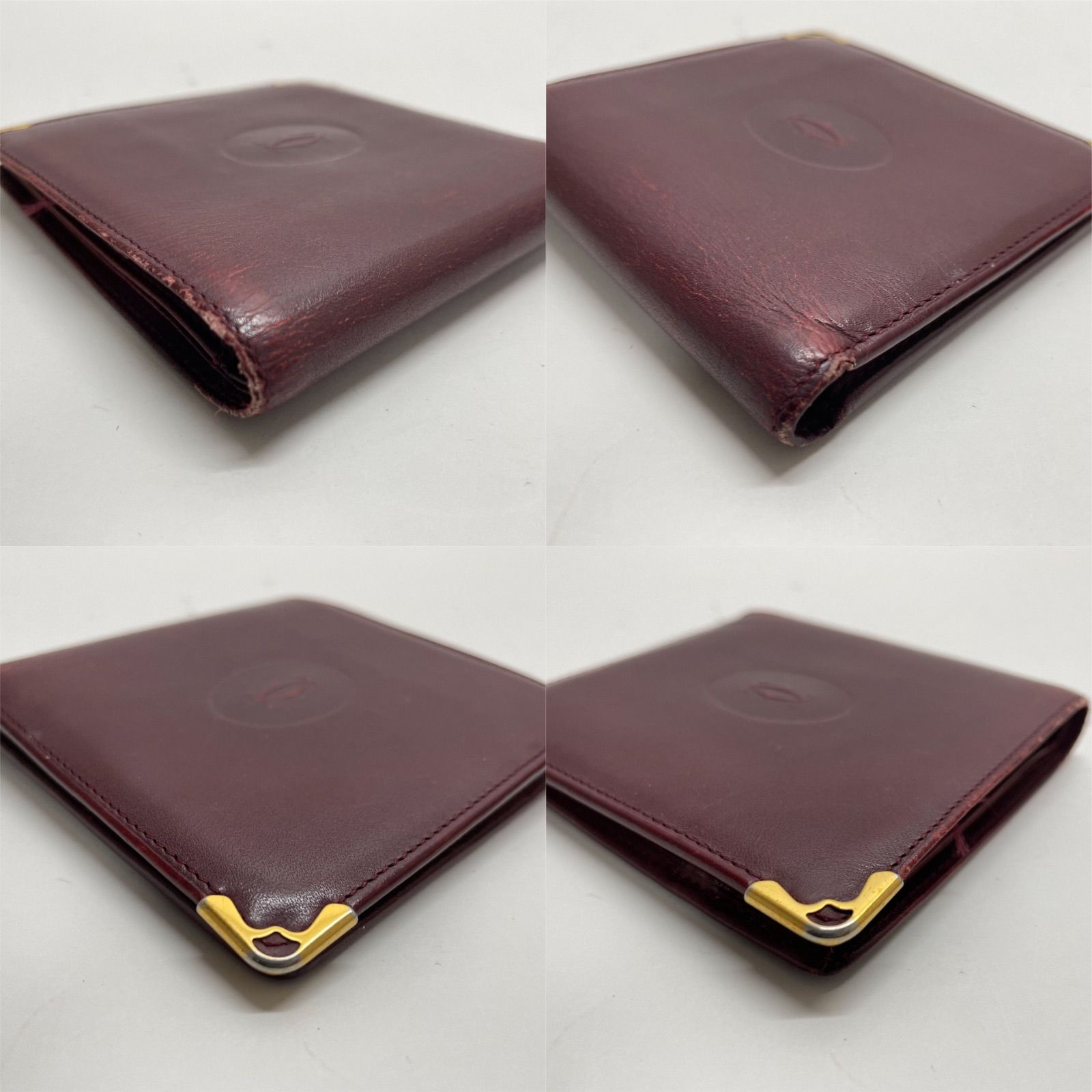 cartier カルティエ　マストライン　長財布　二つ折り　ボルドー Cartier カルティエ マストライン 長札入れ 長財布 レザー