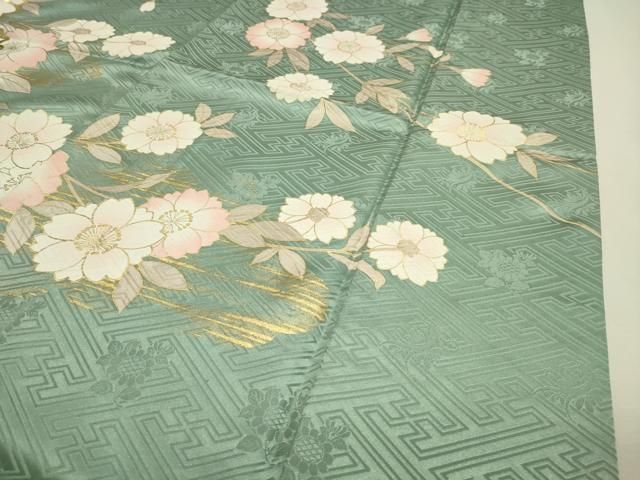 平和屋着物○豪華振袖 駒刺繍 枝垂れ桜文 金彩 鈴乃屋扱い 正絹 逸品