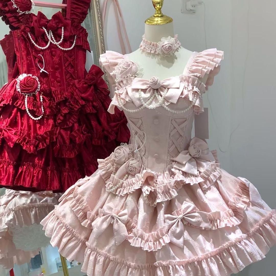 ババルヤ ロリータスカート jskドレスワンピース 優雅 お姫様