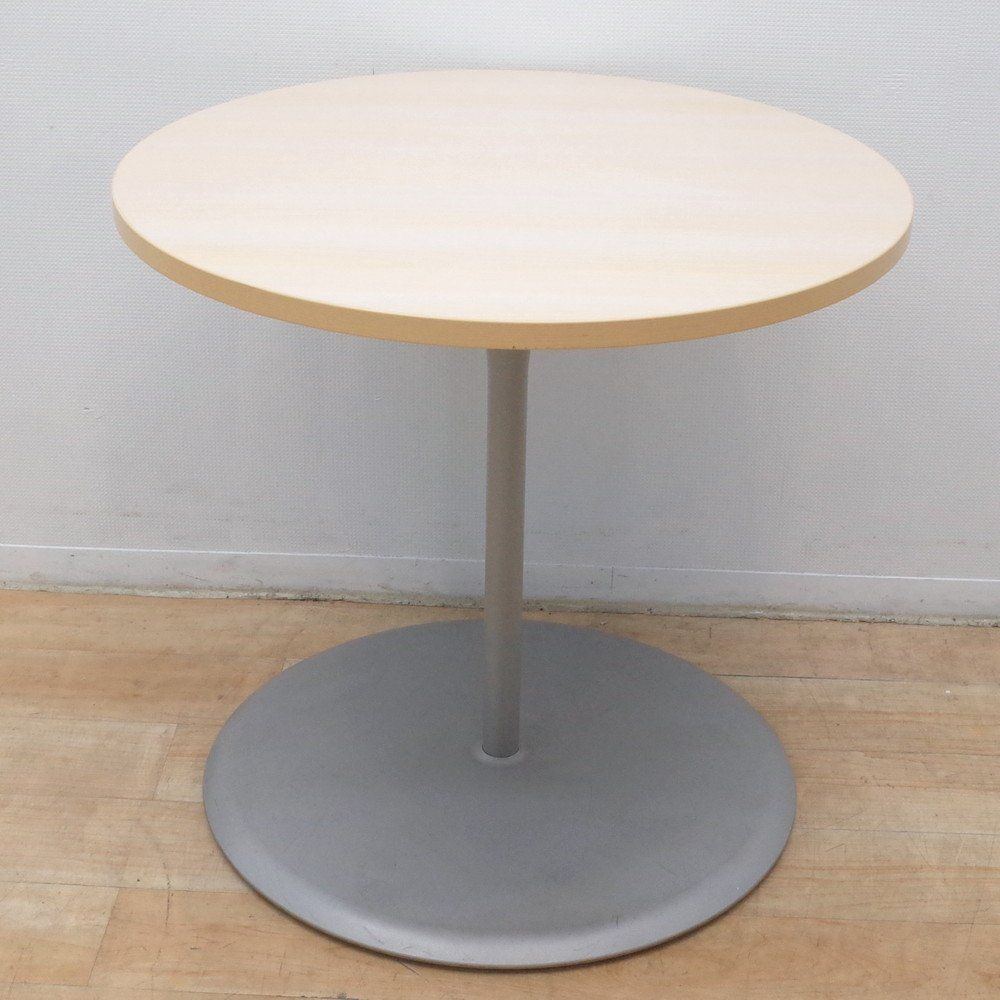 オカムラ ミーティングテーブル MS21AB-MG16 木目 直径75cm 高さ70cm W750 丸テーブル 会議 荷物台 作業台 EG18055 オフィス家具