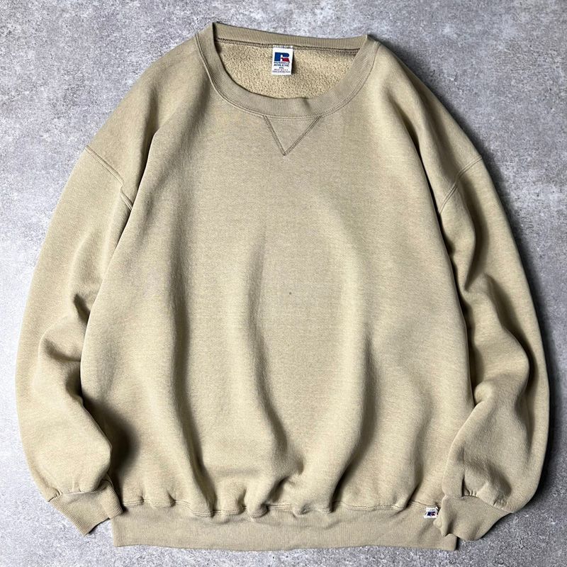 90s RUSSEL ATHLETIC スウェットトレーナー 前V RUSSELL ATHLETIC ラッセルアスレチック USA製 90s 刺繍 スウェット