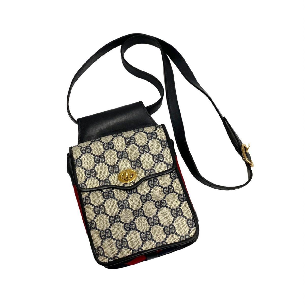 極 美品 GUCCI グッチ オールドグッチ ヴィンテージ シェリーライン GG