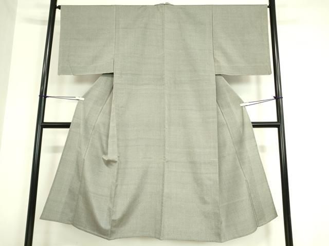 平和屋着物▽男性 本塩沢 単衣 総詰め 110亀甲 正絹 ♥ DAAV5802az