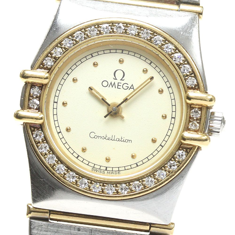 オメガ OMEGA コンステレーションダイヤベゼルクォーツ レディース