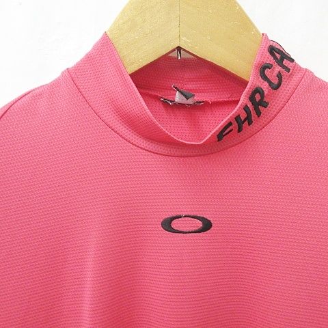 オークリースカルコレクション シャツ ハイネック 半袖 2022年 ピンク M オークリースカルコレクション OAKLEY SKULL COLLECTION ゴルフ