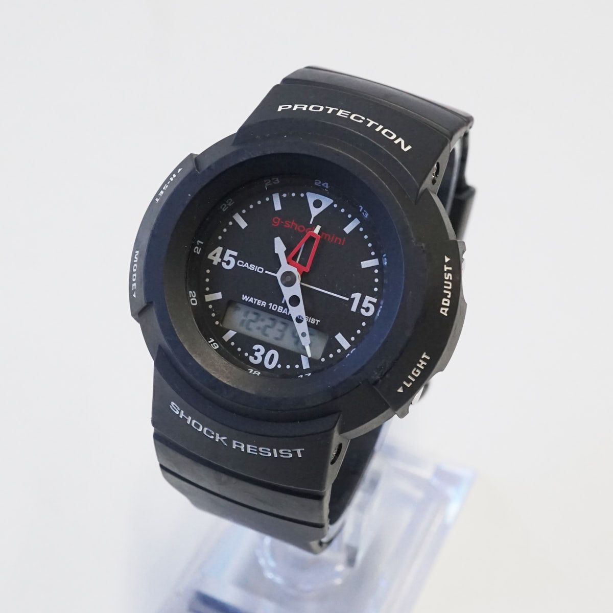 CASIO g-shock mini  腕時計 USED美品 GMN-500-1BJR カシオ アナデジ ブラック 防水 完動品 X6591