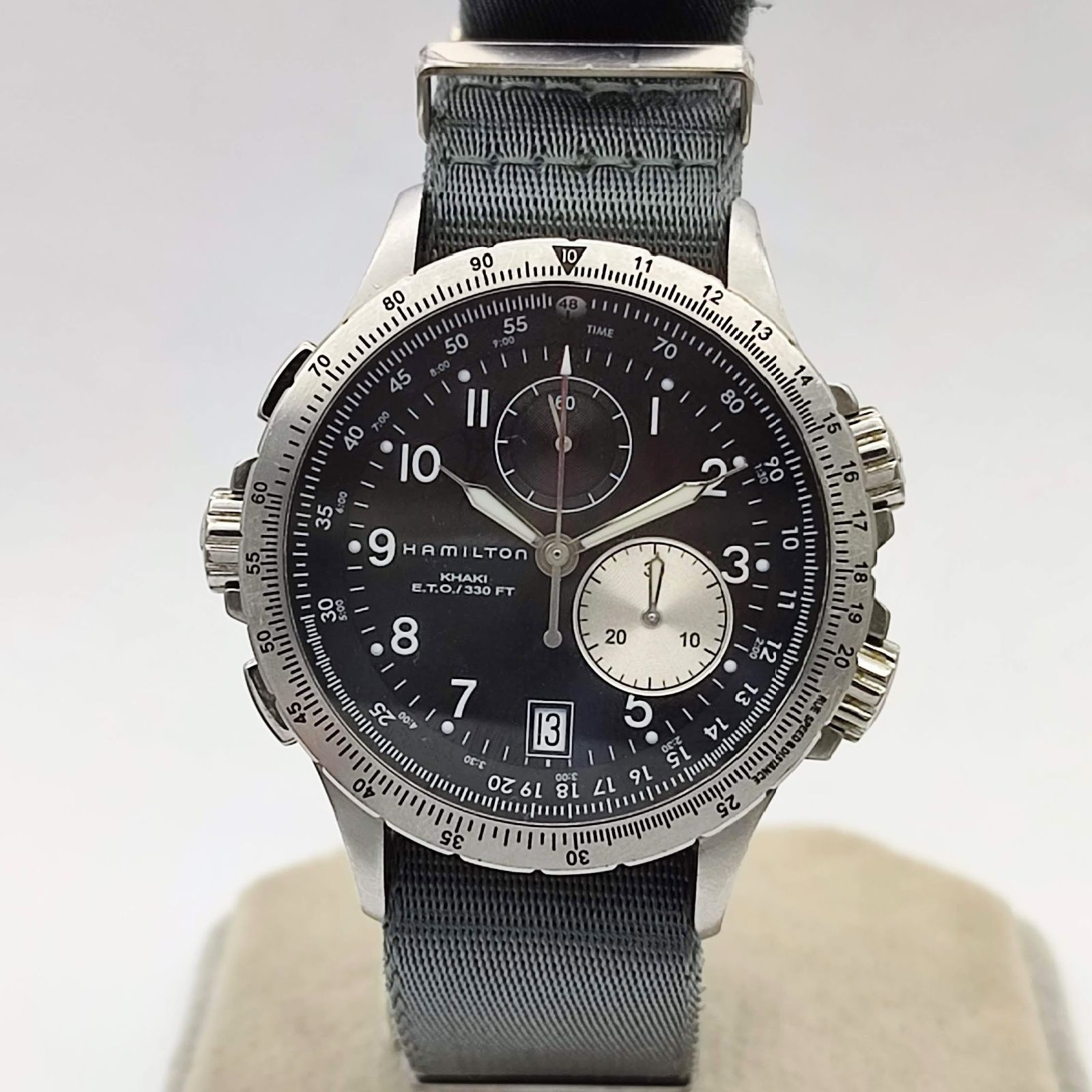 美品】HAMILTON ハミルトン H776120 カーキ ETO クロノグラフ