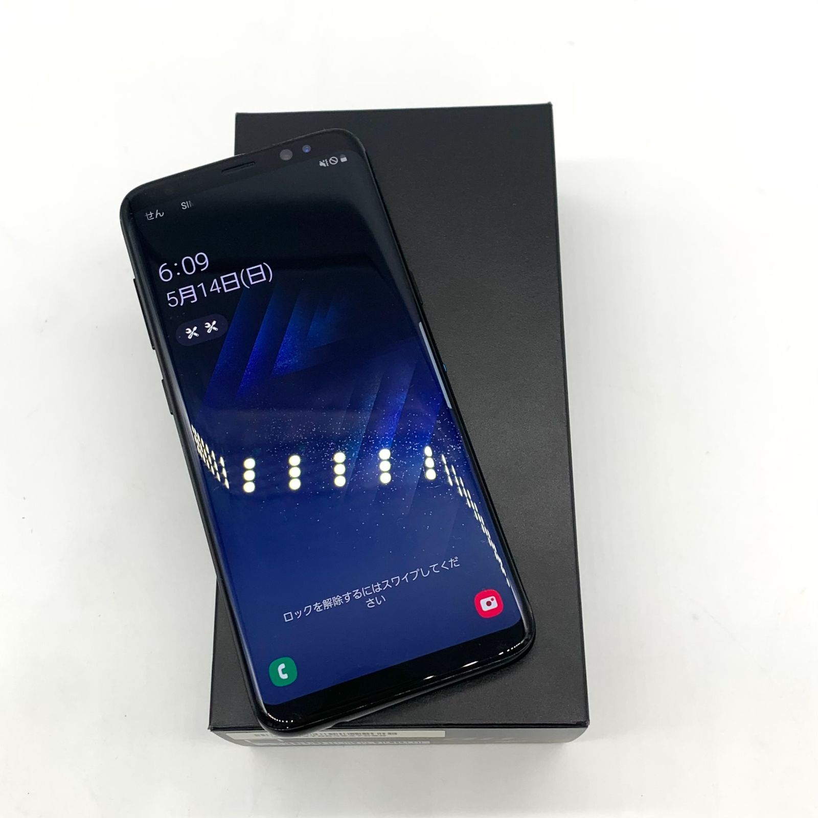 Galaxy S8 SCV36 SIMロック解除済み au ミッドナイトブラック-