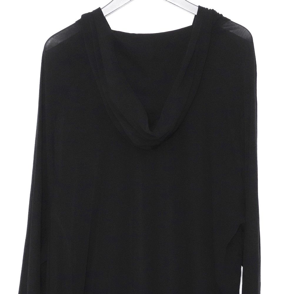 Yohji Yamamoto ブラック フード付き長袖 yohji yamamoto 21ss フード長袖PT style.2020.12.11. | 1434 | mark