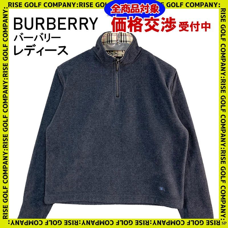 BURBERRY LONDON バーバリーロンドン ハーフジップ フリース グレー M