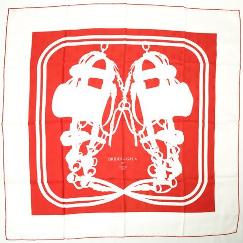 HERMES　エルメス　スカーフ　カレ90　BRIDE de GALA シルク エルメス カレ90 BRIDES de GALA LOVE スカーフ シルク AP045736