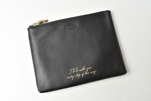 TOD'S(トッズ) ポーチ - 黒×ブラウン TOD'S（ポーチ）のフリマ