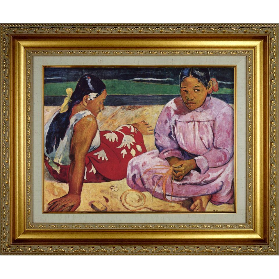 ポール・ゴーギャン Paul Gauguin 油絵 額付き 絵画 タヒチの女性