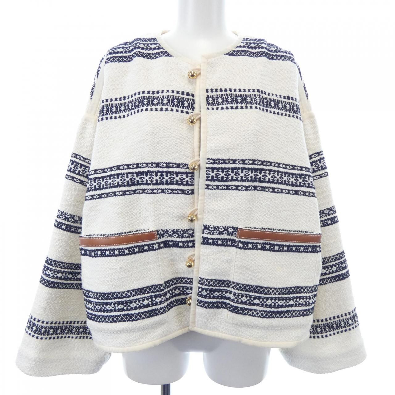 セリーヌ CELINE ストライプバハカーディガン トリオンフ 2V82S145X ノーカラージャケット