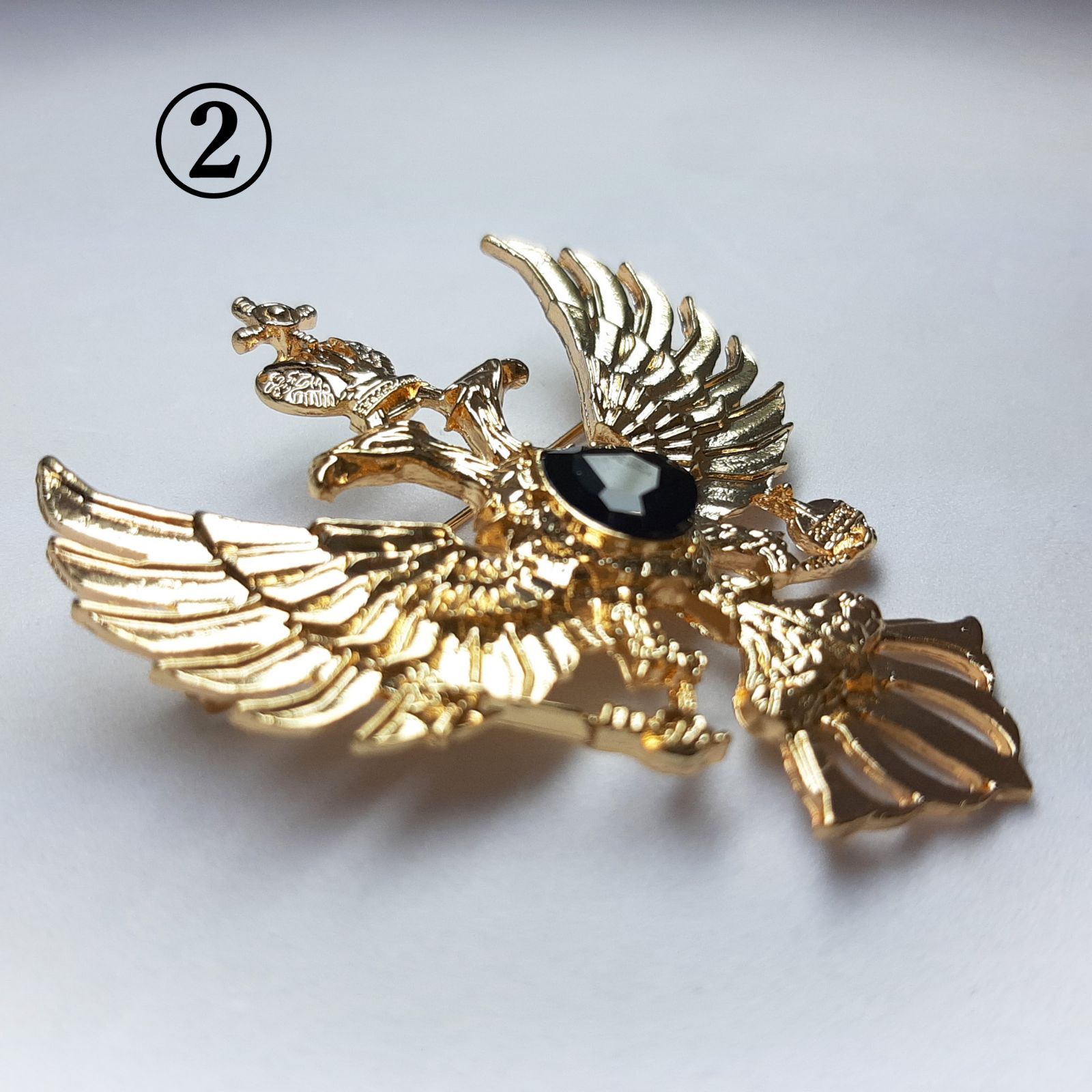 双頭の鷲 ブローチ ※1種類選択式販売です 6cm×5.2cm 紋章 国章 ロシア