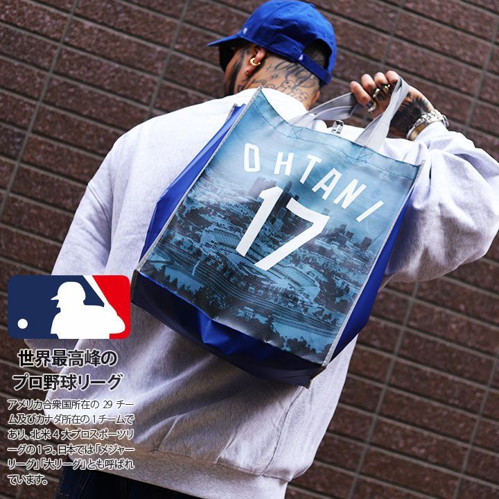 トートバッグ ドジャース 大谷翔平 選手 写真 公式 リサイクル