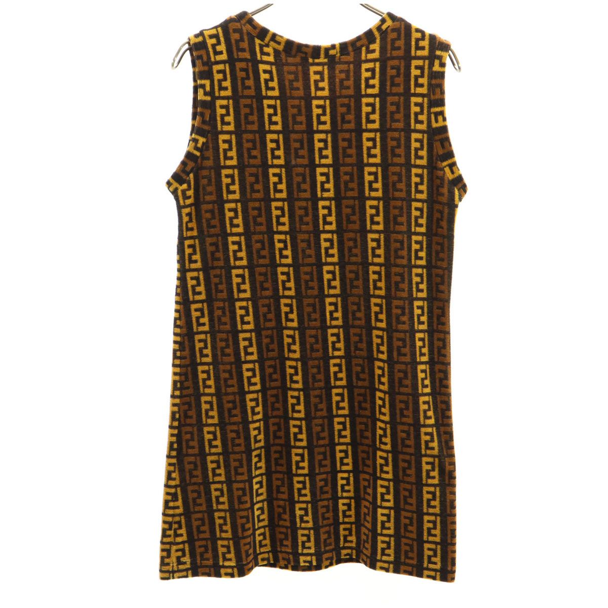 FENDI フェンディ イタリア製 ズッカ柄 ノースリーブ パイル地