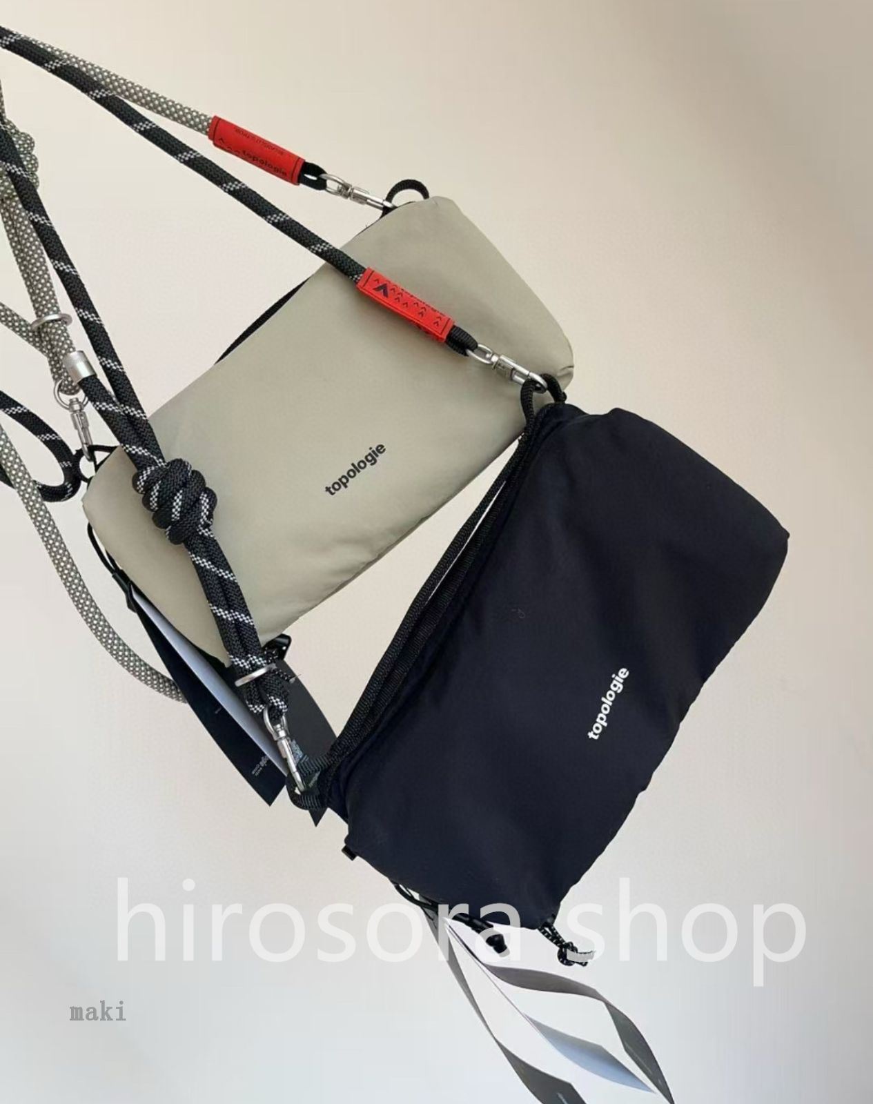 新品 Topologie ボトルサコッシュ ラージ（ストラップ付き